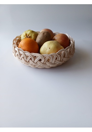 Bambu El Yapımı Çok Amaçlı Sepet 26 Cm Bej