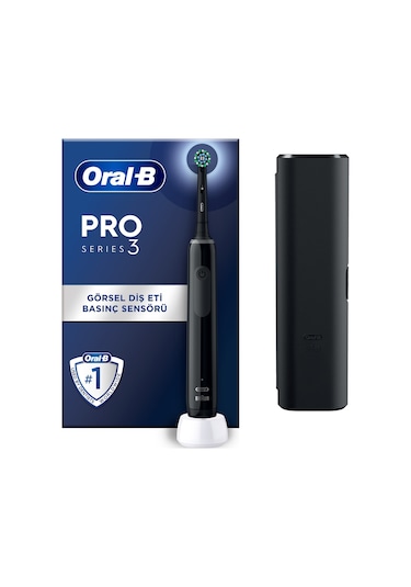 Oral-B Pro 3500 Elektrikli Siyah Diş Fırçası + Seyahat Kabı