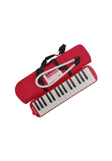 Südor 32 Tuşlu Çantalı Melodika Notalı Kırmızı