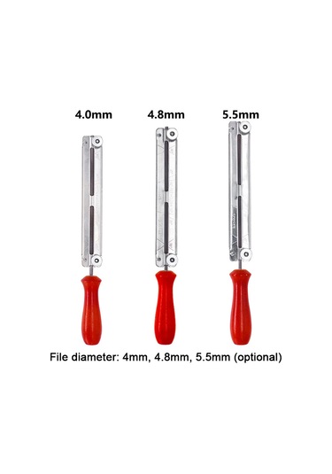 Youmex Ahşap Saplı Çelik Zımpara, Motorlu Testere İçin Pas Koruyucu, 4.0mm Manuel Keskinleştirici Alet