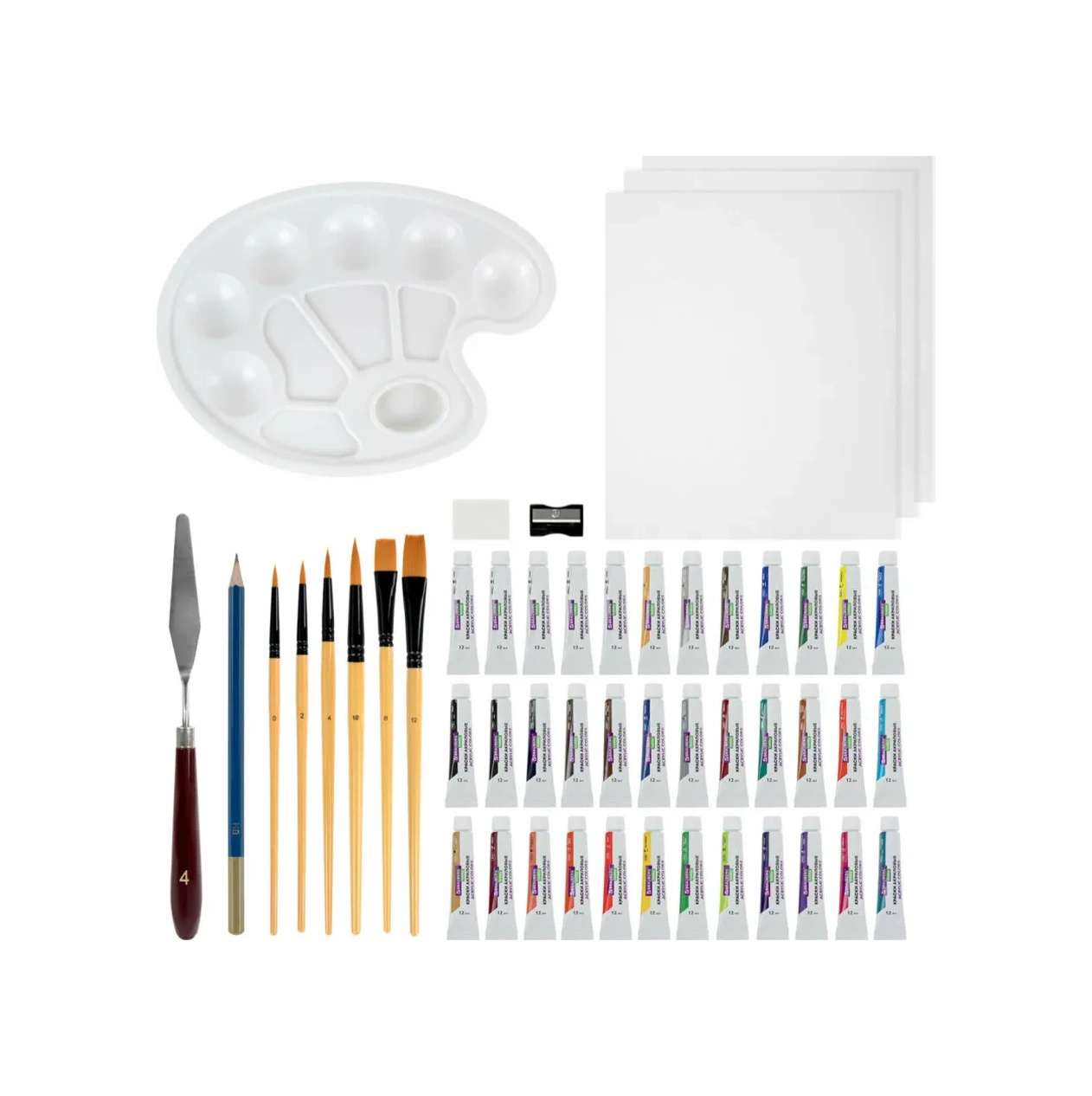 Brauberg 36 Adet Akrilik Boya Sanatçı Seti, Tuval Ve 50 Parça Fırça 330793927
