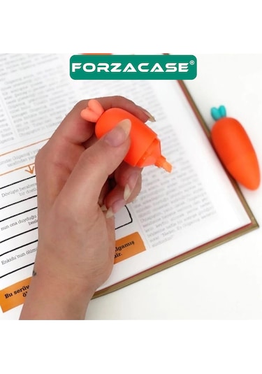 Forzacase Renkli Fosforlu Havuç Kalem 6 Adet - Fc406 Çok Renkli