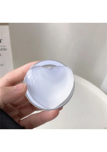 Goldenqian Kore Sevimli 3d Cam Aşk Kalp Magsafe Manyetik Telefon Griptok Kavrama Tok Standı İphone Kablosuz Şarj Tutucu Braketi White White