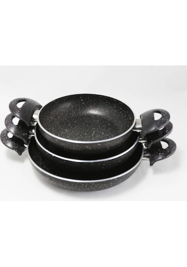 Çift Kulp Granit Sahan Tava 22 Cm