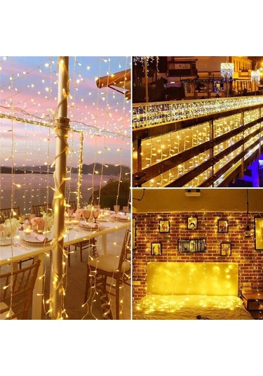 Sıcak Beyaz 100led Peri Dize Işıklar Noel Peri Dize Işıklar Noel Ağacı Şebeke Fişi Açık Bahçe Partisi Festivali Dekor Sıcak Beyaz