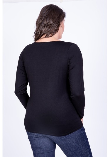 Dantel V Yaka Tişört