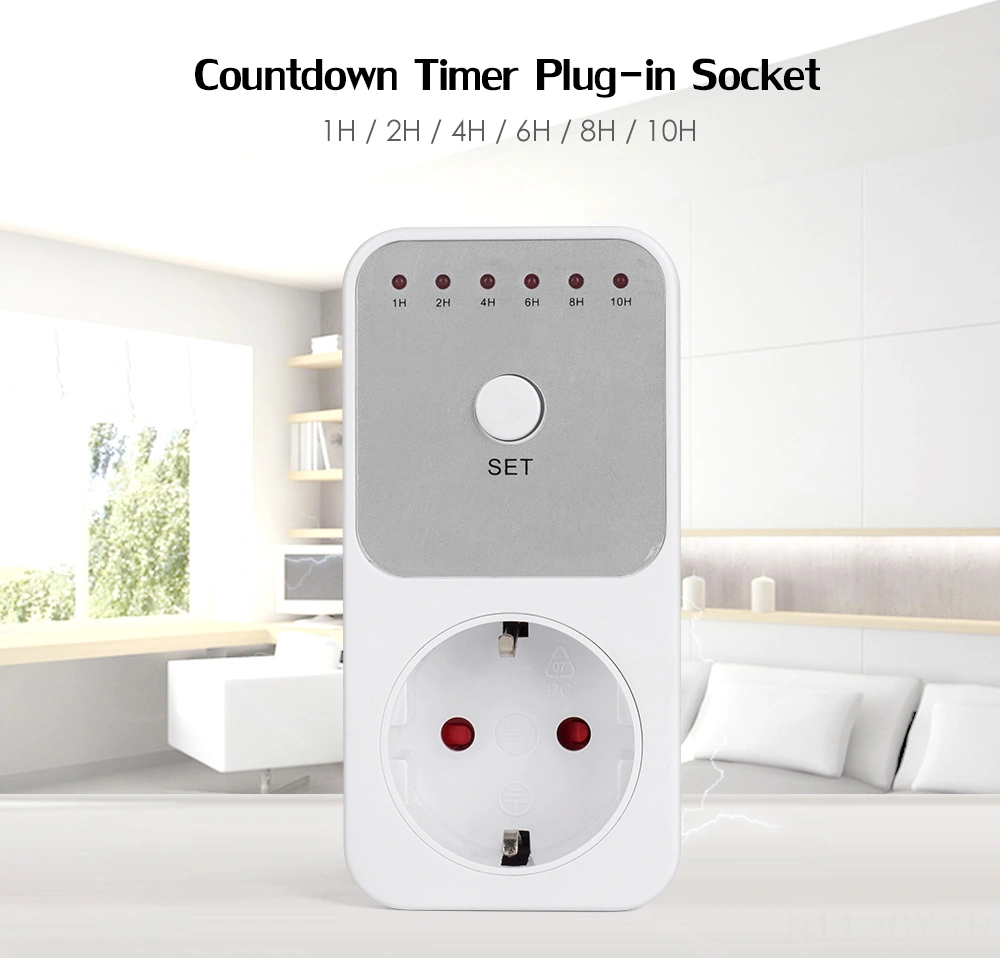 Youmex Eu Standartlı Zamanlayıcı Prizi - 1-10 Saat Otomatik Kapatma Fonksiyonu, Ac240v, Enerji Tasarrufu İçin Elektrikli Cihaz Kontrolü Tm04 Classıc