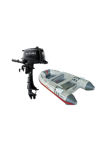 Marinport 300 Ahşap Tabanlı Şişme Bot + Suzuki 6 Hp Deniz Motoru