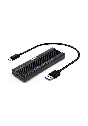 Fideco USB 3.1 Gen2 Type-C to M.2 PCIe NVMe SSD Harddisk Kutusu Siyah