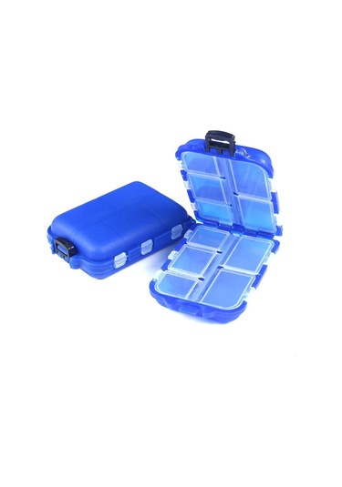 Mavi Hap Kutusu İlaç Organizatör Dağıtıcı Kutusu Kasa Seyahat Tablet Konteyner Tutucu