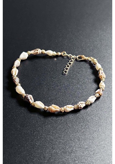 Deniz Kabuklu Halhal 40, Bej - Beyaz Çok Renkli