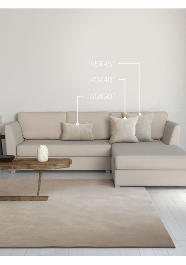 Home Daily Series Ekru Rengi Kırlent Yastık Kılıfı Ekru