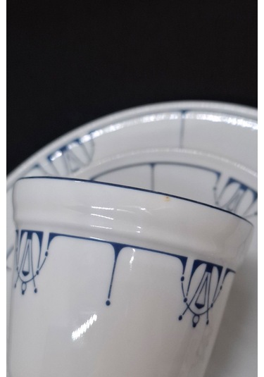 Gunther Lambert Koleksiyonu Vintage Çay Fincanı 3 Parça 180 Ml Mavi-beyaz