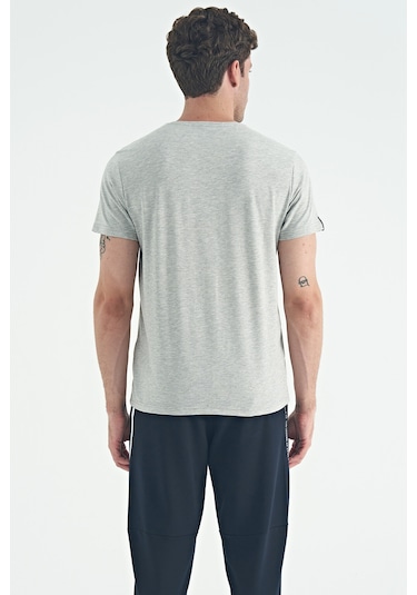 Air Jones Tommy Life Calvin Gri Melanj Basic Erkek T-shirt - 88245 GRI MELANJ