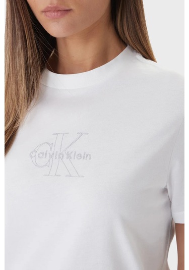 Calvin Klein Bayan T Shirt Lv047f831g Yaf Beyaz BEYAZ Calvin Klein Bayan T Shirt Lv047f831g Yaf Beyaz BEYAZ