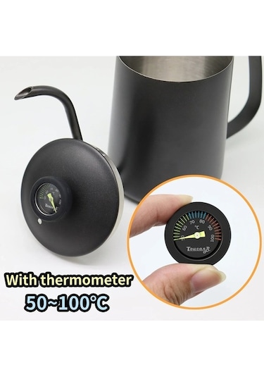 Jialan Paslanmaz Çelik Cezve Gıda Sınıfı Dayanıklı Kahve Siyah Bq Siyah