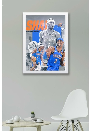 Shai Gilgeous Alexander Çerçeveli Tablo - Basketbol Nba Posteri Tablo