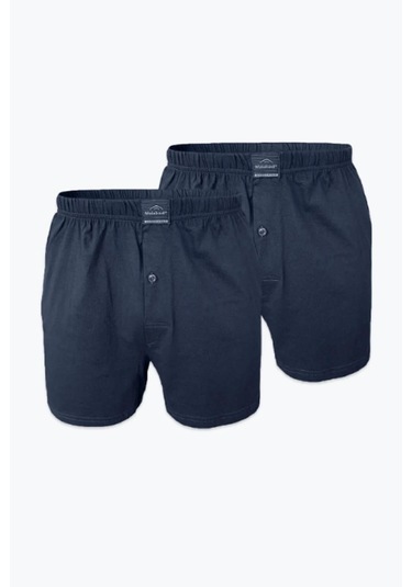 Malabadi 024 2'li Paket Erkek Geniş Kalıp %100 Pamuk Boxer Füme