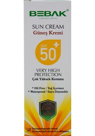 Bebak Sun Güneş Kremi Spf 50+ 75 ML