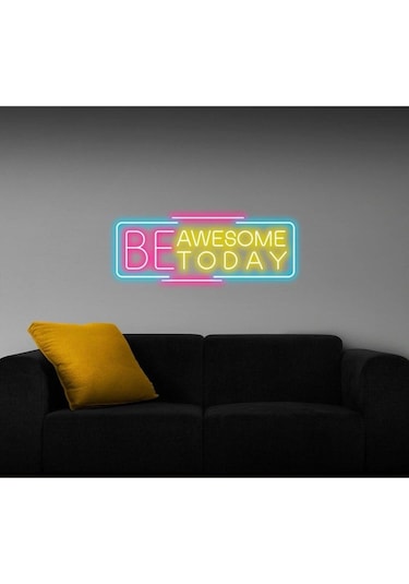 Twins Led Be Awesome Today Yazılı Neon Tabela Gün Işığı Model:model:63423366 Gün Işığı