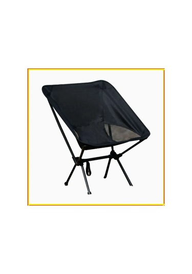 Katlanabilir Kamp Sandalye Seti Hafif Katlanır Sandalye Siyah