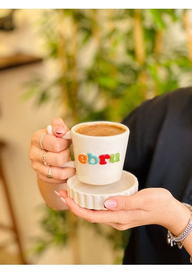 200ml Kişiye Özel İsimli Kupa Altlığı İle