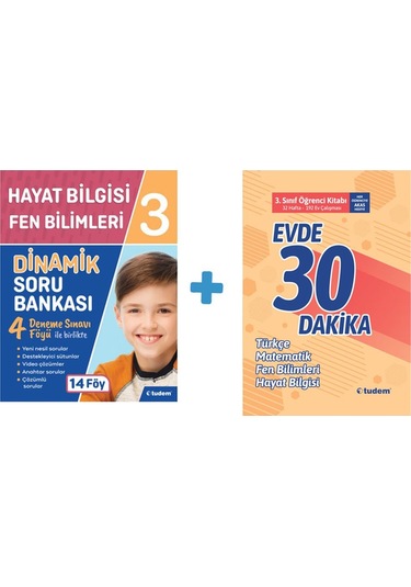 3.Sınıf Hayat+Fen Bil.Dinamik Sb + Evde 30 Dakika Öğrenci K.