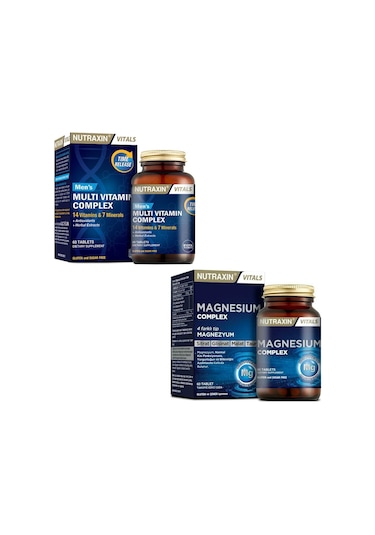 Nutraxin Magnesium Complex 60 Tablet + Nutraxin Men's Multi Vitamin Complex 60 Tablet