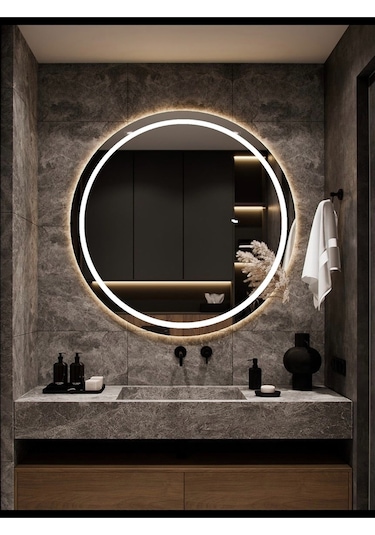 Nuun Dekor 90 Cm Gün Işığı Ledli Kumlama Banyo Lavabo Ofis Makyaj Kuaför Aynası 90 x 60 Şeffaf