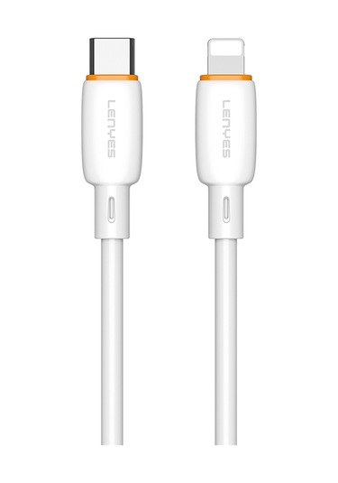 Lenyes Lc548-tc-l Type-c To Ligthing Hızlı Şarj Özellikli Data Ve Şarj Kablosu 27w 1m Beyaz Beyaz