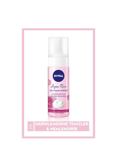 Nivea Aqua Rose Yüz Yıkama Köpüğü 150 ML