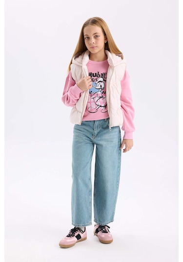 DeFacto Kız Çocuk Su İtici Kapüşonlu Fermuarlı Şişme Yelek D6918A825SPER198