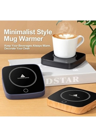 Fastbuy Turcoshop11 Ahşap Mavi Isıtmalı Kahve Fincanı - 3 Sıcaklık Seçenek, Ev Ve Ofis Kullanımı İçin