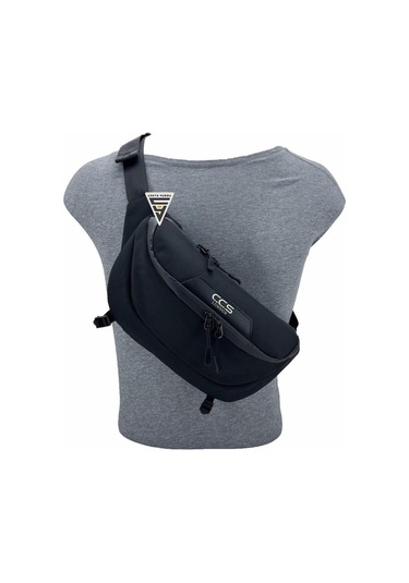 Ççs London 31412 Çift Gözlü Xl Bel Çantası Siyah