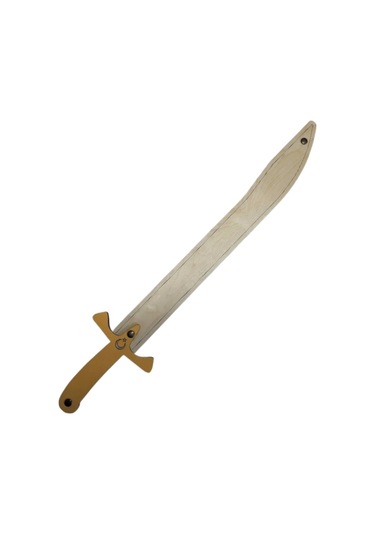 Özel Tasarım Ahşap Oyuncak Kayı Kılıcı Sarı