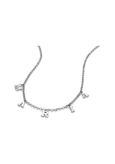 İsme Kişiye Özel İsimli Kolye Sevgiliye Hediye Gri