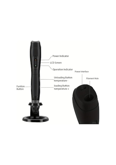 Xuweiwei 06a Plus 3d Yazıcı Kalemi Siyah 12 Renk Pla Filament 2377 Cm Taşınabilir Çanta Yanmaz Kapak Çizim Defteri Şeffaf Pano Usb Kablosu Mavi Çanta