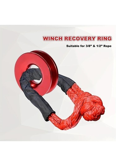Willowhaven Siyah 41000lbs Çekme Halatlı Kurtarma Halkası Atv Utv Suv Kamyon Off-road