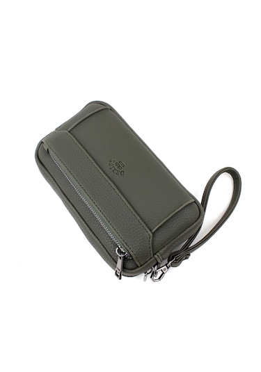 Erkek Haki Renk Lüks El Ve Bileklik Kemerli Portföy El Çantası Haki