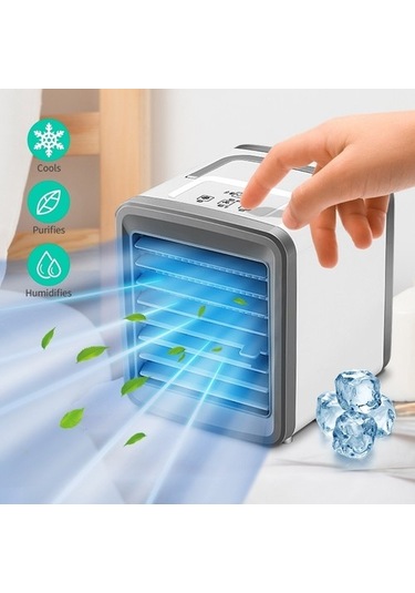 Klima Hava Soğutucu Mini Fan Taşınabilir Klima Oda Ev Hava Soğutma Masaüstü Usb Klima Fanı A 7561 Renkli