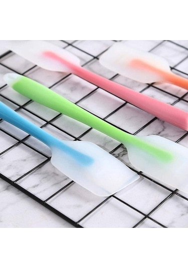 Turuncu Silikon Spatula Krem Pişirme Kazıyıcı Yapışmaz Pasta Spatula Isıya Dayanıklı Çerez Pasta Kazıyıcı Pişirme Mutfak Pasta Araçları
