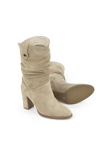 Ziya, Kadın Hakiki Deri Çizme 1531050z25100670k Bej 1531050z25100670k 340 Bej