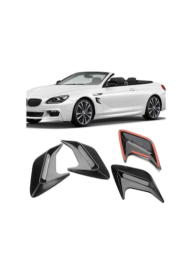 Üniversal Piano Black Kaput Çamurluk Venti Izgarası Sağ Sol Scoop