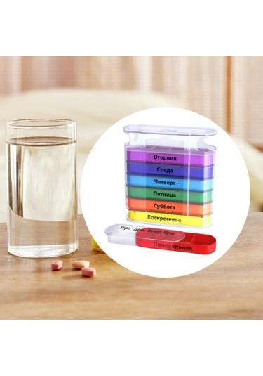 Pazly Yağlar Suntek Renkli Renkli İlaç Haplar Haftalık Düzenleyici Dağıtıcısı Uq Renkli
