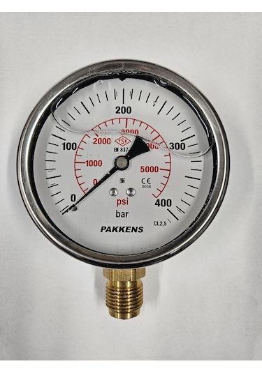 Çap 100 ALTtan 400 Bar Gliserinli Manometre - Pakkens