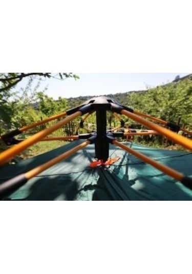 Shufa Tam Otomatik Su Ve Rüzgar Geçirmez Gölgelikli Tenteli 4-6 Kişilik Kamp Çadırı 240 240 155cm Koyu Yeşil