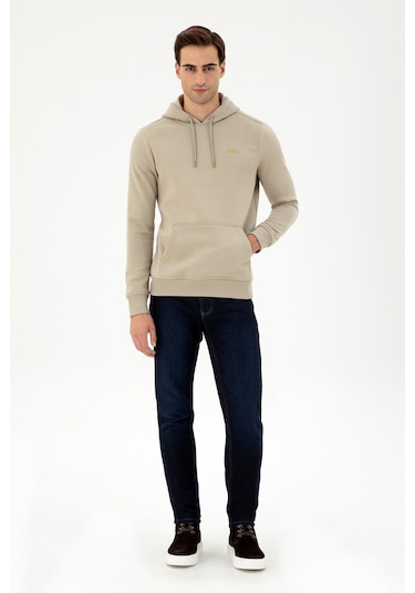 U.s. Polo Assn. Erkek Açık Haki Sweatshirt 50295176-vr183 Açık Haki