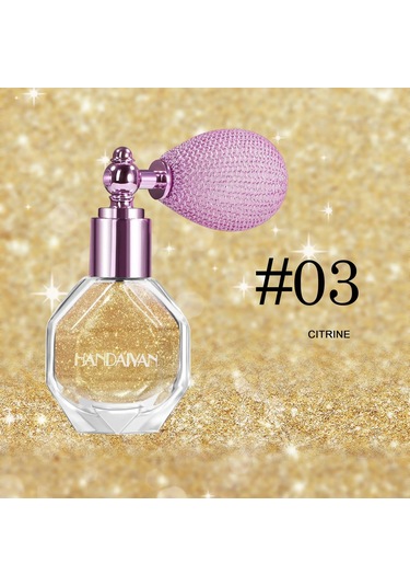 Gümüş Elmas Vurgulama Tozu Glitter Sprey Hava Yastığı Uygulaması Parlak 03 4.6g C01