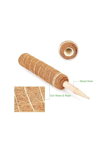 Qingmipy 4 Adet 45cm Hindistan Cevizi Lifli Bitki Tırmanma Desteği - Saksı Bitkileri İçin Pratik Destek Çubuğu