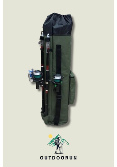 Outdoorun Haki Balıkçı Sırt Ve Kamış Olta Çantası
